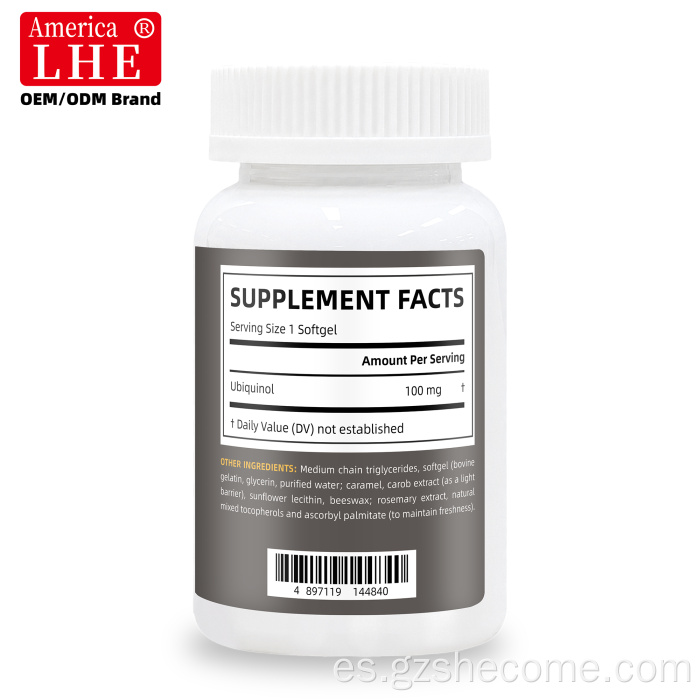 Shecome Ubiquinol Coq10 Cápsulas Blandas Salud Del Corazón